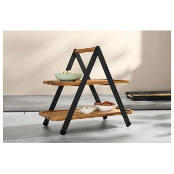 SILVERCREST® Etagere mit Akazienholz (Etagere rechteckig) - B-Ware sehr gut