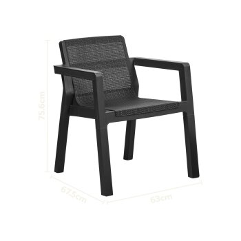 LIVARNO® Balkon-Set, 3-teilig - B-Ware Transportschaden Kosmetisch