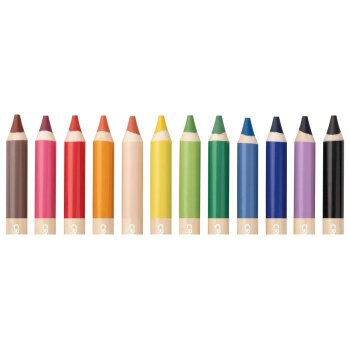 CRELANDO® 3-in-1-Buntstifte, 12 Stück (klassische Farben) - B-Ware sehr gut