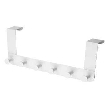 W5 Türgarderobe mit 6 Haken, weiß - B-Ware...