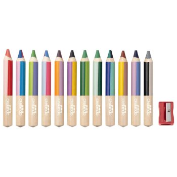 CRELANDO® 3-in-1-Buntstifte, 12 Stück - B-Ware