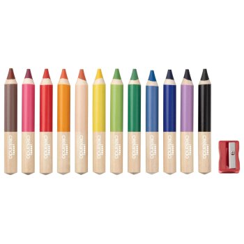 CRELANDO® 3-in-1-Buntstifte, 12 Stück - B-Ware