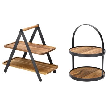 SILVERCREST® Etagere mit Akazienholz - B-Ware