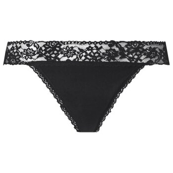 esmara® Damen-Strings, mit Spitze, 5 Stück, S, schwarz - B-Ware neuwertig