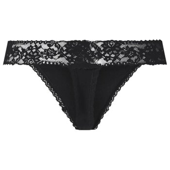 esmara® Damen-Strings, mit Spitze, 5 Stück, S, schwarz - B-Ware neuwertig