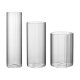 LIVARNO® 3-teiliges Glas-Vasen-Set, zylindrisch, geriffelt - B-Ware sehr gut
