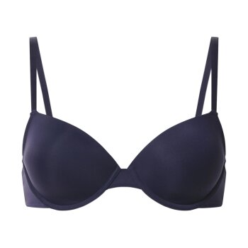 esmara® 2er Set Damen-T-Shirt-BH, 75B, navy/hellgrau - B-Ware neuwertig
