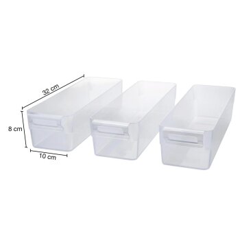 SILVERCREST® Kühlschrank Organizer ohne Deckel PP S 3er Set - B-Ware neuwertig