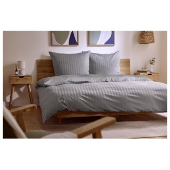 LIVARNO ® Viskose Bettwäsche, 240 x 220 cm, 70 x 90 cm, grau - B-Ware sehr gut