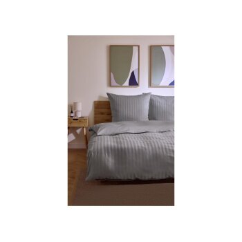 LIVARNO ® Viskose Bettwäsche, 240 x 220 cm, 70 x 90 cm, grau - B-Ware sehr gut