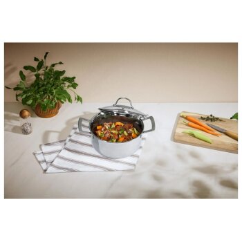 SILVERCREST® Premium-Edelstahltopf mit Wabenstruktur, Ø 20 cm - B-Ware neuwertig