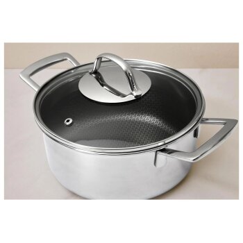 SILVERCREST® Premium-Edelstahltopf mit Wabenstruktur, Ø 20 cm - B-Ware neuwertig