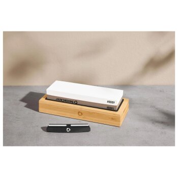 SILVERCREST® 2-in-1-Schleifstein, mit Bambusbasis - B-Ware Transportschaden Kosmetisch