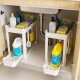 Ribelli 2er Set Küchenorganizer, mit Ausziehbarer Schublade, 40 x 22 x 33.8 cm, weiß - B-Ware gut
