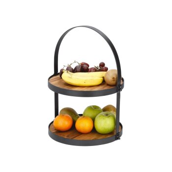 SILVERCREST® Etagere mit Akazienholz (Etagere Rund) - B-Ware neuwertig