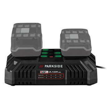PARKSIDE® 20 V / 2 x 4,5 A Akku-Doppelladegerät PDSLG 20 B1, ohne Akku - B-Ware neuwertig