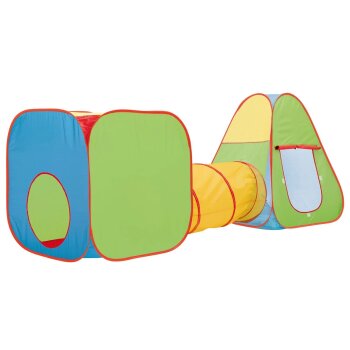 LUPILU® Spielzelte mit Tunnel (grün/gelb/rot) -...