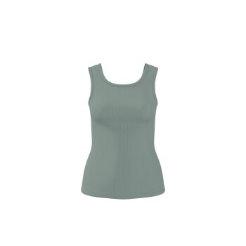 esmara® Damen-Tops, gerippt, 2 Stück, M, grün/grau - B-Ware neuwertig