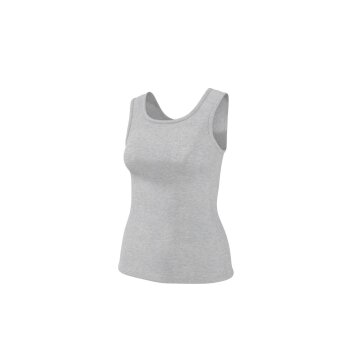 esmara® Damen-Tops, gerippt, 2 Stück, M, grün/grau - B-Ware neuwertig