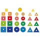 LUPILU® Regenbogen-Stapelwürfel / Regenbogen-Legespiel / Regenbogen-Stecktürme / Mosaik-Spiel (Steckturmblock) - B-Ware neuwertig