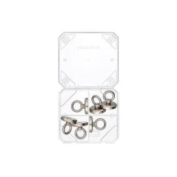 PARKSIDE® Neodym-Magnete / Magnethalter mit Clip / Magnethaken / Ösenmagnete / Senkkopf-Topfmagnet-Set (Ösenmagnet) - B-Ware neuwertig