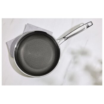 SILVERCREST® Premium-Edelstahlpfanne mit Wabenstruktur, Ø 24 cm - B-Ware sehr gut