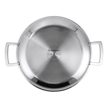 SILVERCREST® Premium-Edelstahl-Servierpfanne mit Wabenstruktur, Ø 28 cm - B-Ware sehr gut