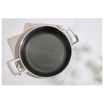 SILVERCREST® Premium-Edelstahl-Servierpfanne mit Wabenstruktur, Ø 28 cm - B-Ware sehr gut