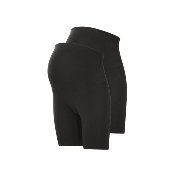 esmara® Damen-Umstands-Radlerhosen, 2 Stück, XS, schwarz - B-Ware neuwertig