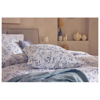 LIVARNO® Edel Renforcé Wendebettwäsche, 140 x 200 cm, Blätter - B-Ware sehr gut