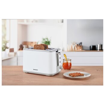 SILVERCREST® Toaster STEC 1050 B1, weiß - B-Ware Transportschaden Kosmetisch
