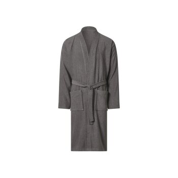 LIVARNO® Damen/Herren-Bademantel, M, grau - B-Ware neuwertig