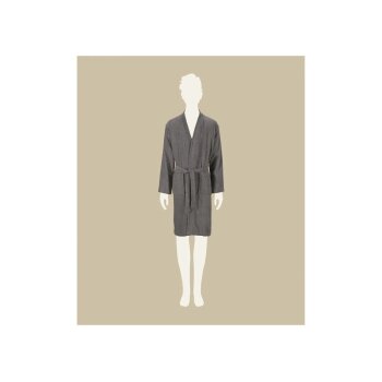 LIVARNO® Damen/Herren-Bademantel, M, grau - B-Ware neuwertig
