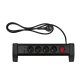 TRONIC® Tischsteckdosenleiste, 4 Steckdosen, schwarz - B-Ware sehr gut
