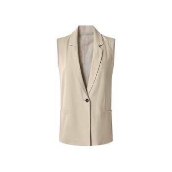Esmara® Damen Blazer Weste, 44, beige - B-Ware neuwertig