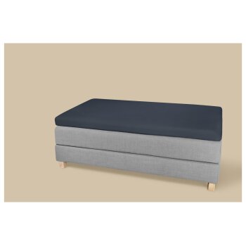LIVARNO® Bi-Elastic-Boxspring-Spannbettlaken, 140-160 x 200 cm, Steghöhe bis 10 cm, blau - B-Ware neuwertig