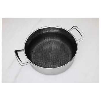 SILVERCREST® Premium-Edelstahltopf mit Wabenstruktur, Ø 24 cm - B-Ware neuwertig