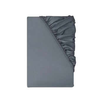 LIVARNO® Satin-Spannbettlaken, 90-100 x 200 cm, dunkelgrau - B-Ware neuwertig