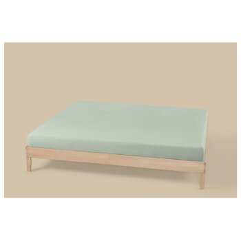 LIVARNO® Jersey-Spannbettlaken, 180-200 x 200 cm, grün - B-Ware neuwertig