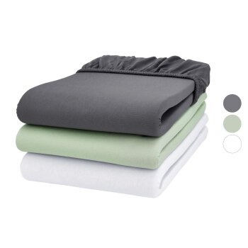 LIVARNO® Jersey-Spannbettlaken, 140-160 x 200 cm -...