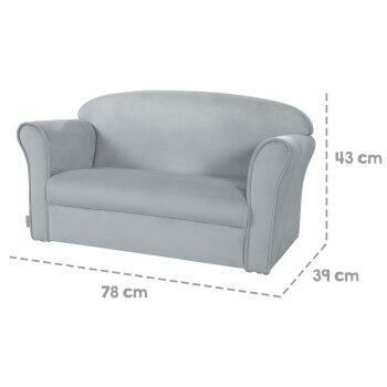 roba Kindersofa Lil Sofa mit Armlehnen, grau - B-Ware