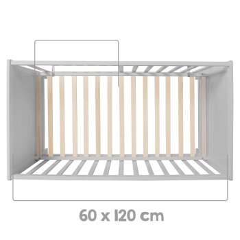 roba 2 in 1 Baby- & Beistellbett Hamburg, 60 x 120...