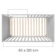 roba 2 in 1 Baby- & Beistellbett Hamburg, 60 x 120 cm, taupe - B-Ware