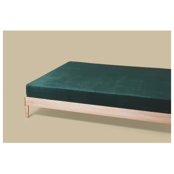 LIVARNO® Plüsch-Spannbettlaken, 180-200 x 200 cm, grün - B-Ware sehr gut