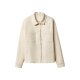 Esmara® Damen Cord Overshirt, M, creme - B-Ware sehr gut