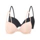 esmara® Damen-Bügel-BHs, 2 Stück, mit gepaddeten Cups, 80B, schwarz/beige - B-Ware sehr gut