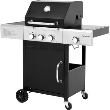 Hanseatic Gasgrill Cleveland, schwarz/silber - B-Ware gut