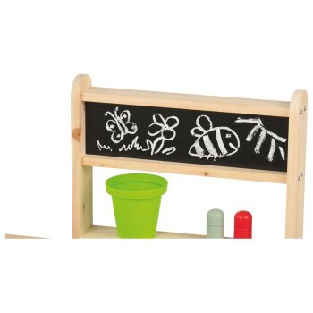 PLAYTIVE Outdoor Matschküche auf Rädern, aus Echtholz - B-Ware neuwertig