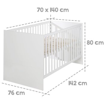roba Lilo Kombi-Kinderbett, 70 x140 cm, weiß - B-Ware Transportschaden Kosmetisch