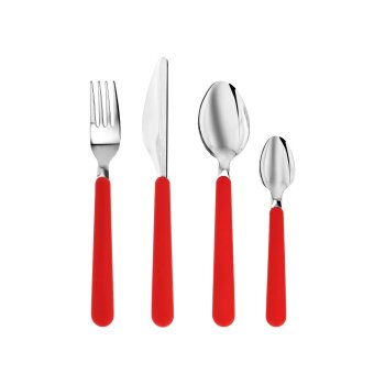SILVERCREST® Edelstahl-Besteck-Set (Rot) - B-Ware neuwertig